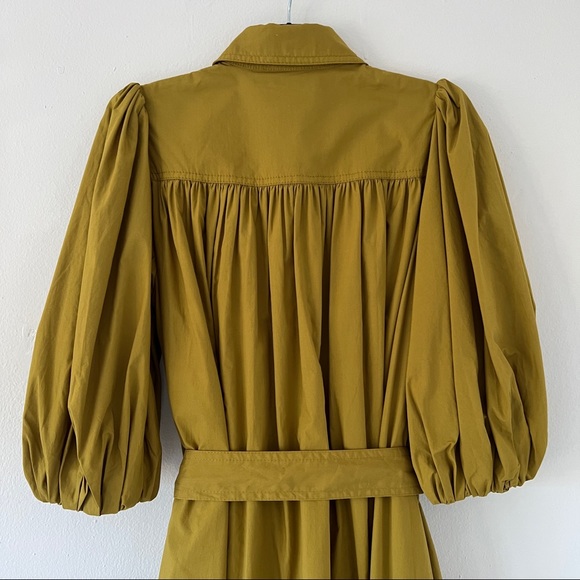 🛑 SOLD 🛑 AJE Casablanca Puff Sleeve Shirt Dress Olive • Size 4 • RRP $495 - Picture 11 of 14